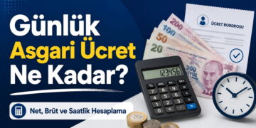 Günlük Asgari Ücret Ne Kadar? Net, Brüt ve Saatlik Hesaplama